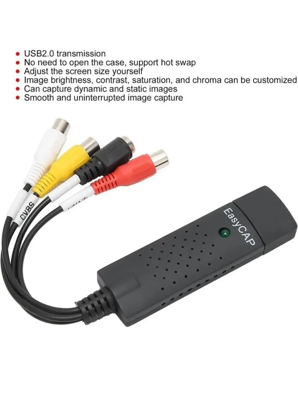 Easy Capture 2.0 Video Adapter With Audio Capture Edit High Quality Video Audio